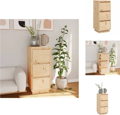 Produktbild von vidaXL Sideboard 32x34x75 cm Massivholz Kiefer -  Sideboards
