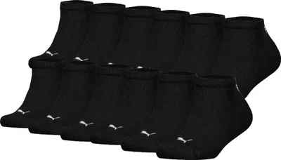 Produktbild von PUMA Kinder Sneakersocken, 12er Pack - Plain Sneaker 12P, Logo, einfarbig Schwarz 39-42