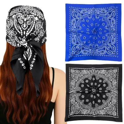 Produktbild von MELLIEX 2 Stück Bandana Kopftuch Herren Damen, Baumwolle Paisley Halstuch, Cowbo