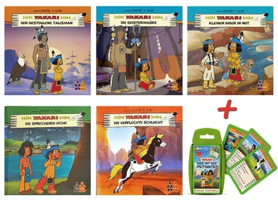 Produktbild von Yakari Mini-Bücher 5er Set + Top Trumps Yakari Kartenspiel Quartettspiel