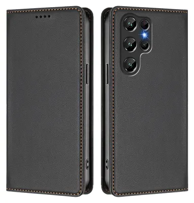 Produktbild von Handyhülle für Oukitel C61 / C61 Pro, Kunstleder Klapphülle Stoßfeste Magnetische Hülle mit Ständer Schwarz