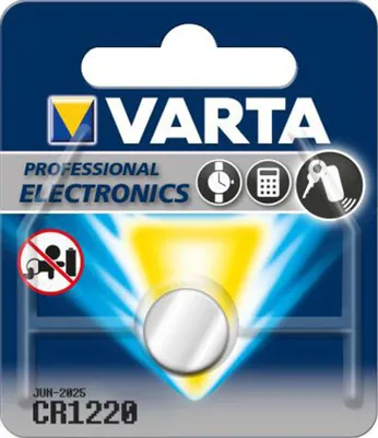 Produktbild von Varta Batterie CR1220 ⇒ Ersatzbatterie Lithium 3V ⇒ Knopfzelle 34284