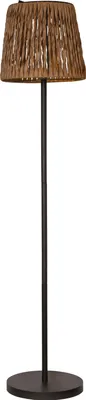 Produktbild von LED Solar-Stehlampe ,Cesta', Wasserhyazinthen-Optik, Dämmerungssensor, matt schwarz, 127cm