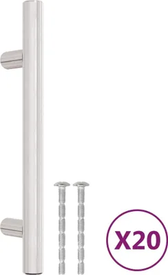 Obrázek produktu pro vidaXL Nábytkové úchytky 20 kusů stříbrné 96 mm nerezová ocel