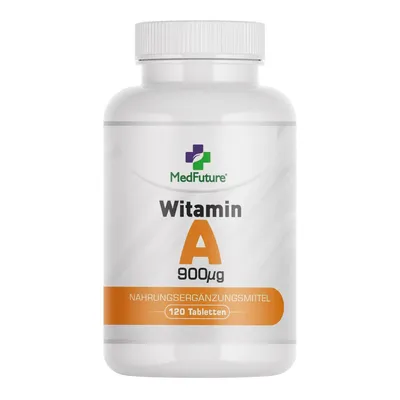 Produktbild von Vitamin A 120 Tabletten Gesunde Haut Haare Nägel, Stoffwechsel, hohe Immunität