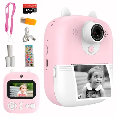 Productafbeelding van Lacosvi instantcamera, digitale camera voor kinderen, 12 MP, 1080 HD-video's, IPS-scherm