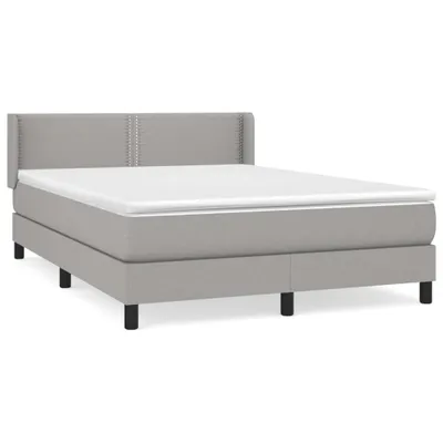 Produktbild von vidaXL Boxspringbett mit Matratze Hellgrau 140x200 cm Stoff