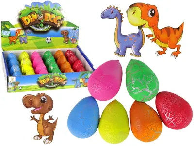 Productafbeelding van Uitkomend magisch dinosaurusei groeiend in 6 cm kleuren.