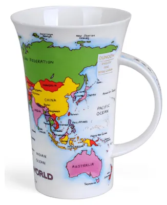 Produktbild von Dunoon Jumbobecher Glencoe Map of World Weltkarte für 500ml Formano WA