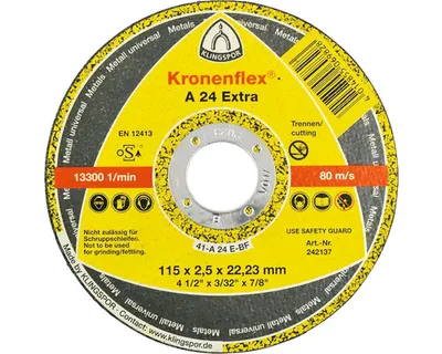 Obrázok produktu pre Rezný kotúč do uhlovej brúsky, priemer 115mm, kovy univerzálne