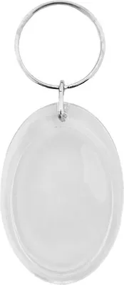 Produktbild von CombiCraft Plexiglas Schlüsselanhänger Oval klein, 33x49mm - 50 Stück