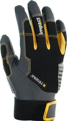 Obrázek produktu pro Ejendals TEGERA 9185, Rukavice do dílny, Černá, Šedá, Žlutá, Dospělý, Dospělý, Odolné proti poškrábání, Latex, Nylon, Polyester, Polyuretan