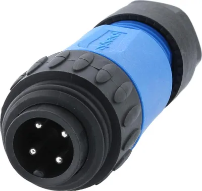 Immagine prodotto di Connettore per cavo Amphenol RD24-KSG a pin diritto con attacco a vite, numero di poli 3+PE, uscita cavo diritta, campo di serraggio