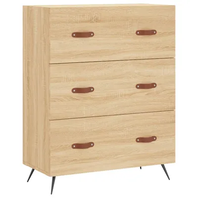 Zdjęcie produktu dla vidaXL Komoda z szufladami dąb sonoma 69,5x34x90 cm Materiał drewnopochodny