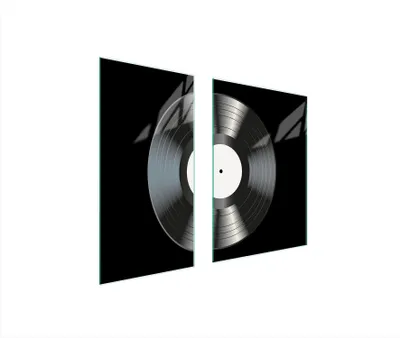 Obrázek produktu pro Krycí desky na sporák 2 kusy 75x52 Skleněný kryt varné desky skleněná deska na krájení vinyl černá