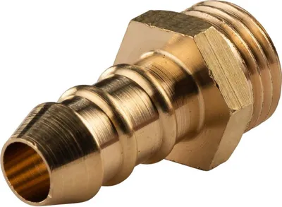 Produktbild von Messing Gewinde-Fitting Schlauchanschluss 1/4' AG (DN 8) Länge 10 mm - schwere Ausführung