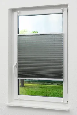 Produktbild von Lysel Outlet - Plissee Klemmen Anthrazit  - Plissee in der Größe (Bx H) 45cm * 130cm