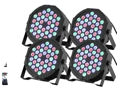 Obrázek produktu pro LED osvětlení pódia, ovládání DMX, dálkové ovládání, 4 kusy, EU zástrčka