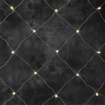 A net of lights against a dark, textured background.