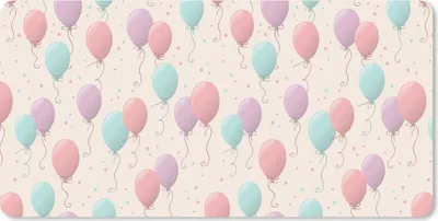 Produktbild von MuchoWow® Schreibtischunterlage Schnittmuster - Geburtstag - Luftballons 80x40 cm - XXL Mauspad - Gaming Mauspad