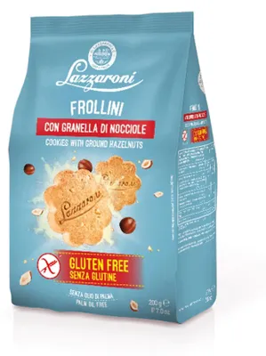 Produktbild von Frollini Senza Glutine Granella di Nocciole glutenfreie Kekse 200g - Lazzaroni