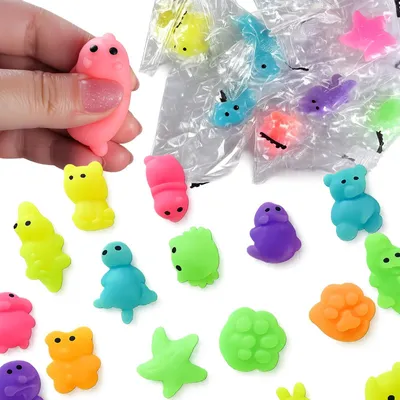 Produktbild von Antistress Knautschis Squishy Set 50 Stück Sensorik Spielzeug Mochi Gniotki Bunt für Kinder