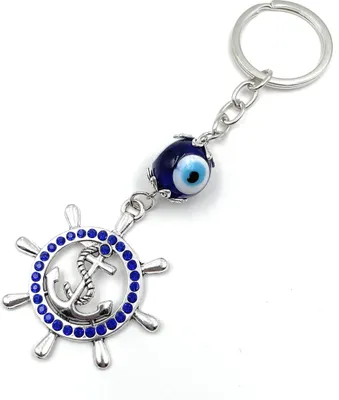 Immagine prodotto di Onwomania ancora blsu in portachiavi in metallo portafortuna in confezione regalo in alluminio, ideale come regalo