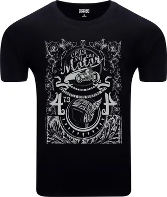 Produktbild von Diarbo Herren T-Shirt mit Motorliebhaber Druck Motorclub Schwarz Gr.XXL