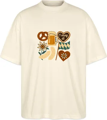 Produktbild von Spreadshirt Bayern Volksfest Trachtenshirt Oversize Uni T-Shirt, XXL, Natur