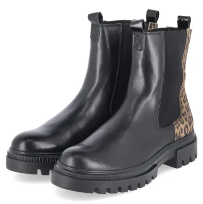 Produktbild von Bullboxer Damen Chelsea Boots Schwarz Leder Größe: 42