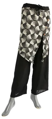 Produktbild von Haremshose - Pluderhose - Aladinhose - Modell 03 - Muster 05 - schwarz
