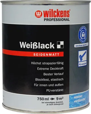 Produktbild von Wilckens Professional Weißlack seidenmatt, 750 ml