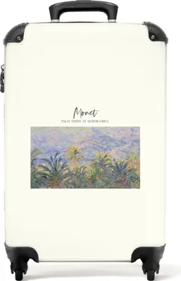 Produktbild von NoBoringSuitcases.com® Koffer Handgepäck Trolley Rollkoffer Kleine Reisekoffer mit 4 Rollen - Kunst - Monet - Pflanzen - Landschaft - Alte Meister - Cabin Size < 55x40x23 cm & 55x40x20 cm - Fotokoffer - Kabinenkoffer - BoardgepäckHandgepäck Koffer 55x35x20 cm, 36L,