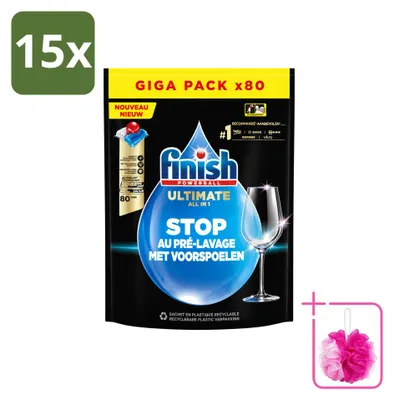 Produktbild von 15 x Finish Ultimate All in One Spülmaschinentabs - Sparpackung - 15 Stücke