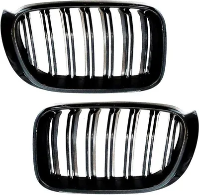 Produktbild von Kühlergrill Sport Grill passend für BMW X3 X4 Set schwarz glanz Doppelsteg