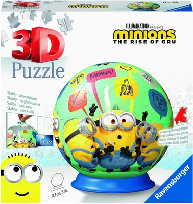 Image de Ravensburger 3D Puzzle 11179 - Puzzle-Ball Minions - 72 pièces - Puzzle-Ball pour les fans des Minions à partir de 6 ans