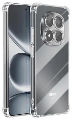 Produktbild von Mayaxess, Stoßfeste Silikonhülle mit verstärkten Ecken für Redmi Note 15 Pro 5G, Transparent