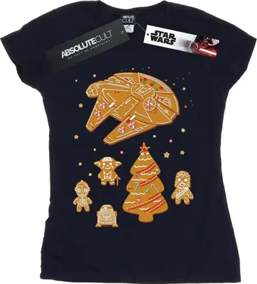 Produktbild von Star Wars - "Gingerbread Rebels" T-Shirt für Damen BI42166 (S) (Schwarz)