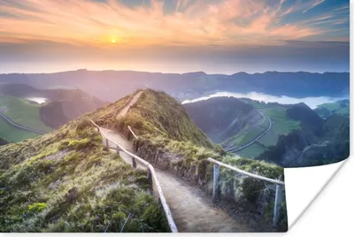 Produktbild von MuchoWow® Poster Berge - Sonne - Natur 180x120 cm - Fotoplakat