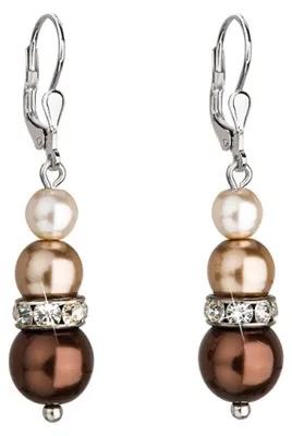 Produktbild von Bronze bead earrings with crystals 31150.3