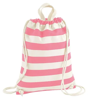 Produktbild von Westford Mill - Turnbeutel "Nautical" FK1279 (Einheitsgröße) (Natürlich/Pink)