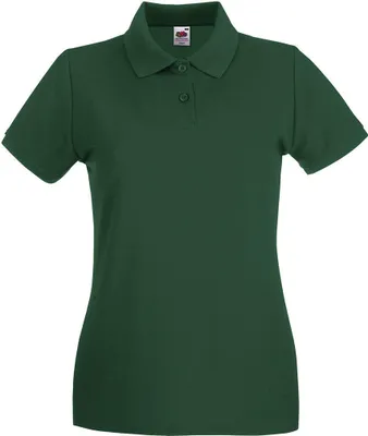 Produktbild von Fruit of the Loom Damen T-Shirt Polohemd kurzarm Poloshirt Polo Shirt, Größe:S (10), Farbe:Forest Green
