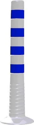 Produktbild von Absperrpfosten Poller 100 cm, flexibel weiß, blau reflektierend