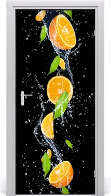 Produktbild von Tulup Türaufkleber 95x205 cm Dekorative Aufkleber Selbstklebend Wasserdichte Tapete Abnehmbar Schlafzimmer Wohnzimmer Wohnkultur - Orangen