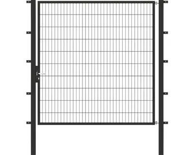 Immagine prodotto di Alberts 647803 Cancello singolo Flexo con accessori, antracite, larghezza 200 cm, altezza 200 cm