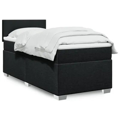 Produktbild von Möbel Boxspringbett mit Matratze Schwarz 80x200 cm Stoff - Polsterbett 3285710