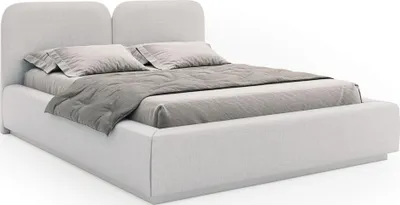 Produktbild von Selsey Comoves – Polsterbett 180x200 mit Chenillebezug, Hellgrau