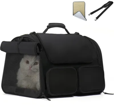 Produktbild von Katzenreisetasche mit 4 Netzfenstern - Sicher und Komfortabel auf Reisen