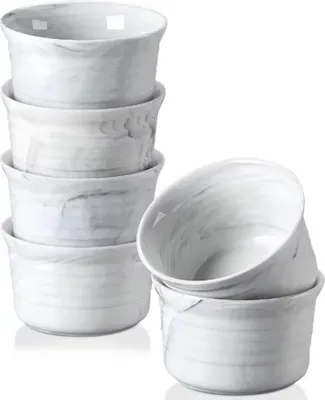 Zdjęcie produktu dla Zestaw naczyń do zapiekanek ceramiczne okrągłe 6-częściowe naczynie do lasagne forma do pieczenia 290 ml