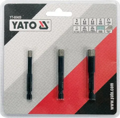 Image de Yato YT-60409 Jeu de forets 3 pièce(s)